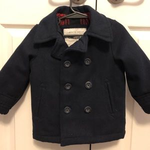 Carter’s Navy Blue Wool Like Peacoat Size 2T